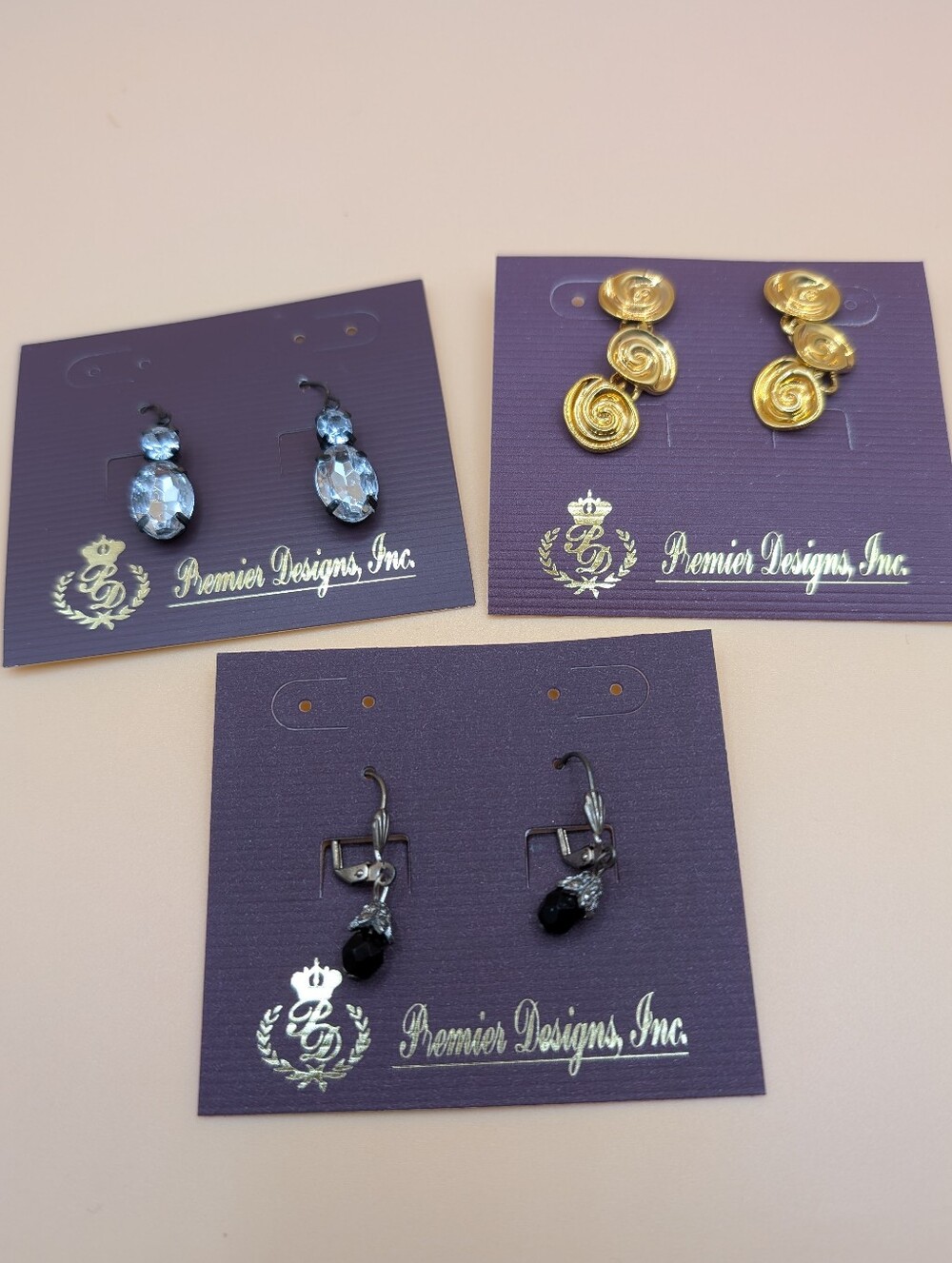 Vintage PREMIER DESIGNS Lot of 3 Earrings - New Never Worn